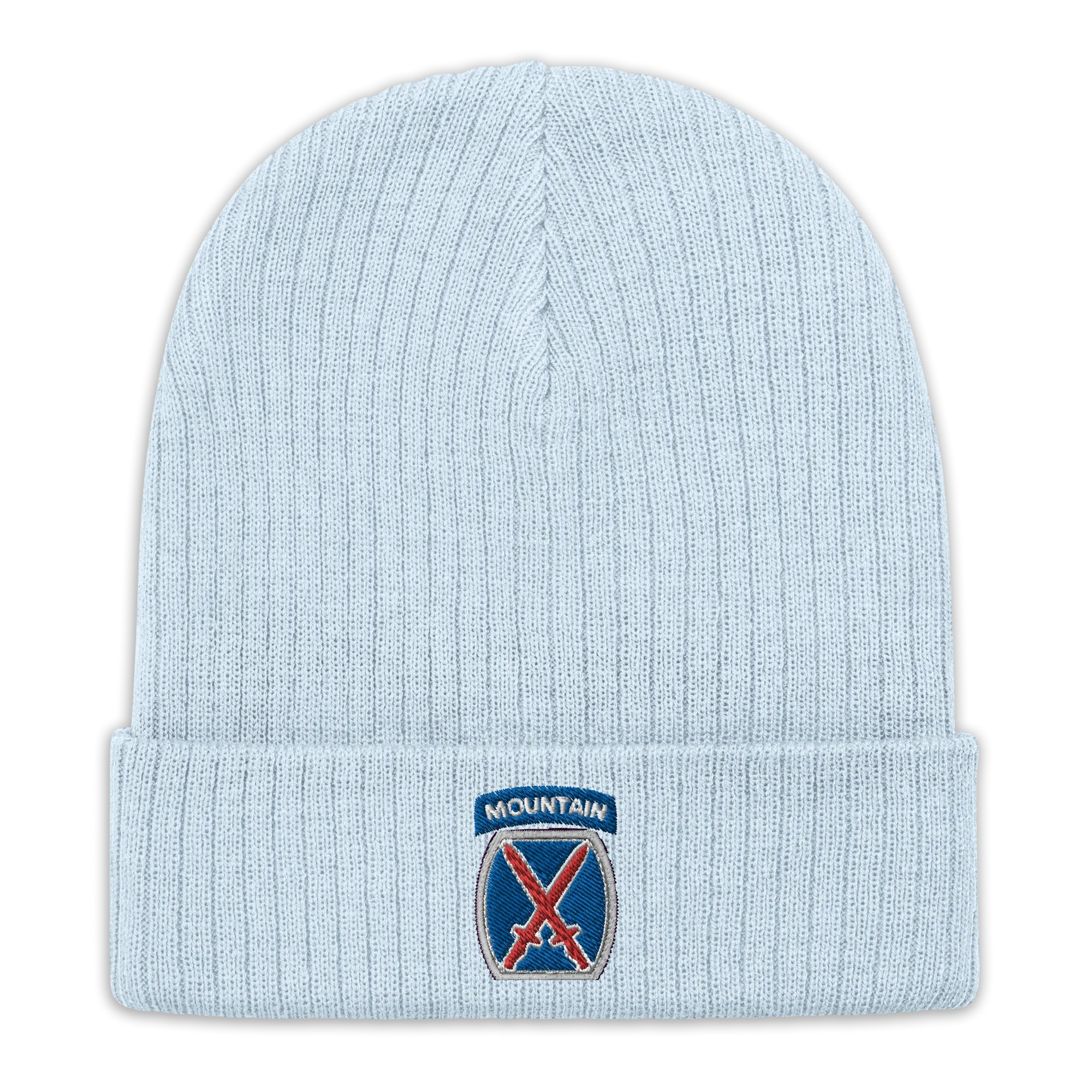 10th Mountain Ribbed knit beanie