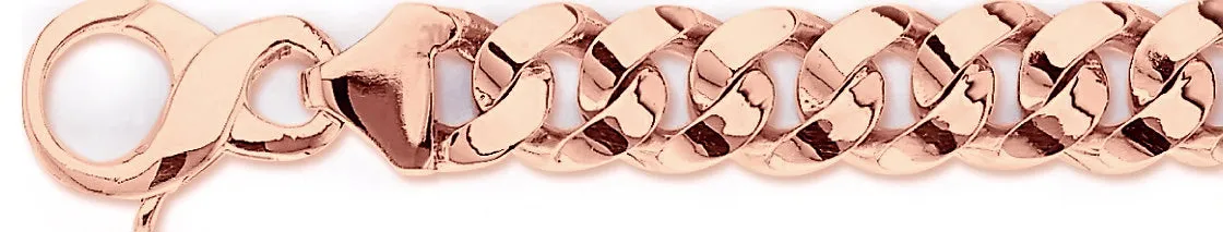 13.3mm Half Round Curb Link Bracelet