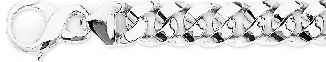 13.3mm Half Round Curb Link Bracelet