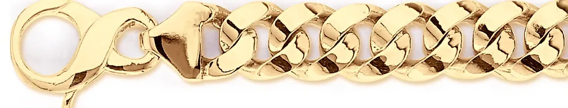 13.3mm Half Round Curb Link Bracelet