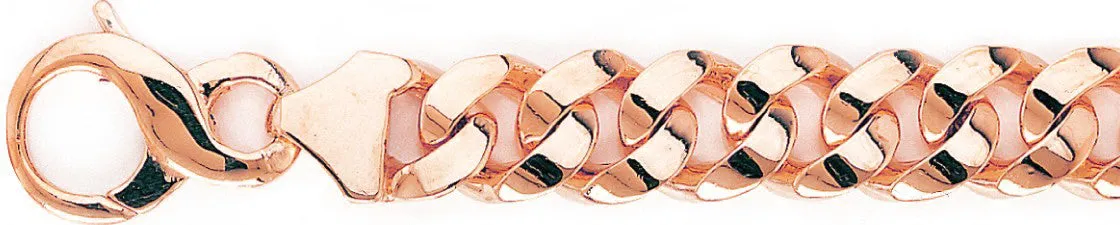 13.4mm Half Round Curb Link Bracelet