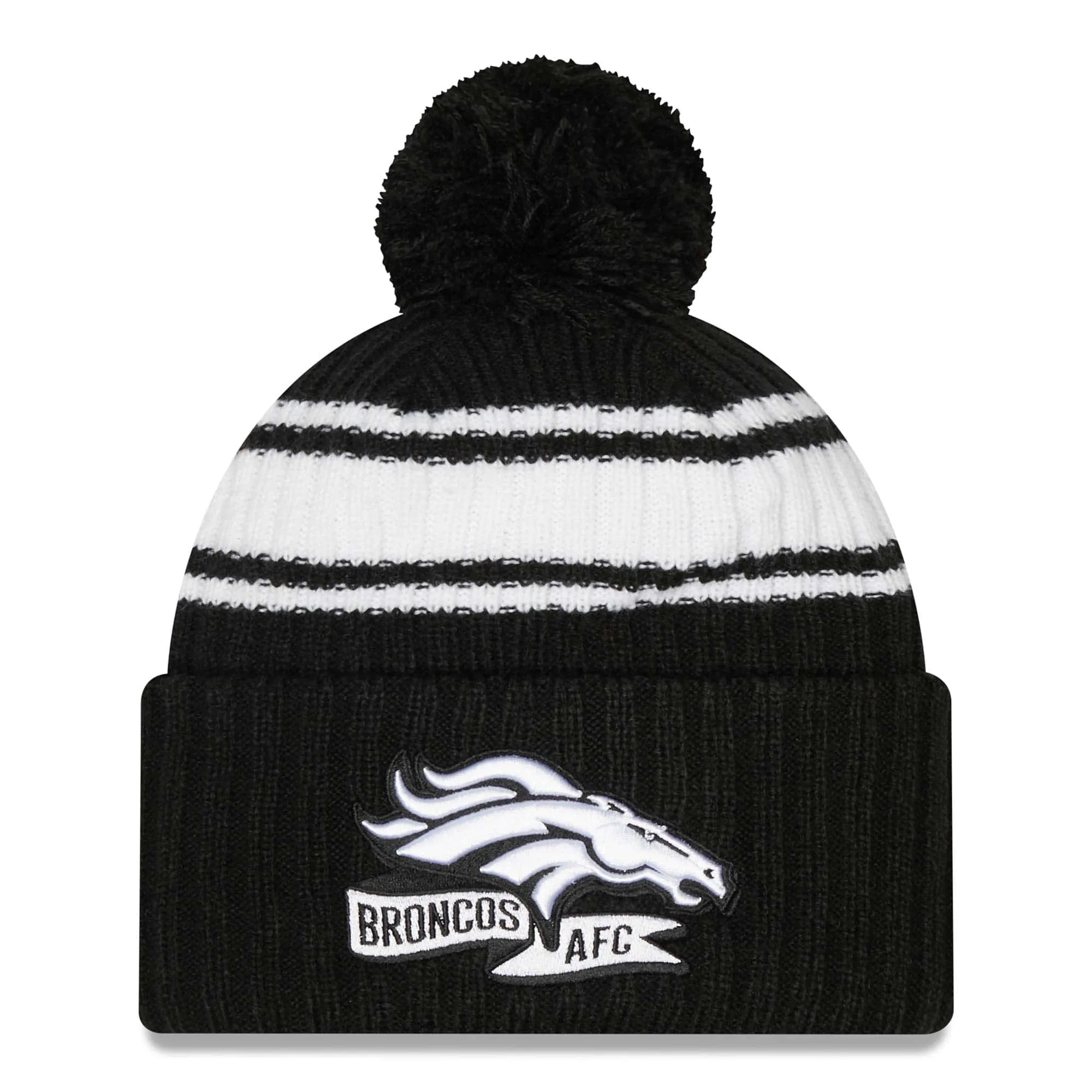 2022 Cold Weather Black and White Pom Knit Hat