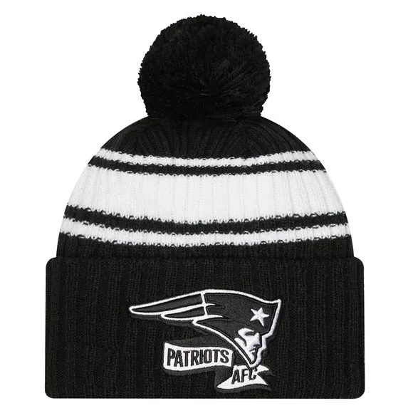 2022 Cold Weather Black and White Pom Knit Hat