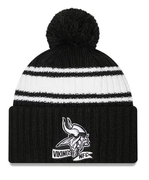 2022 Cold Weather Black and White Pom Knit Hat