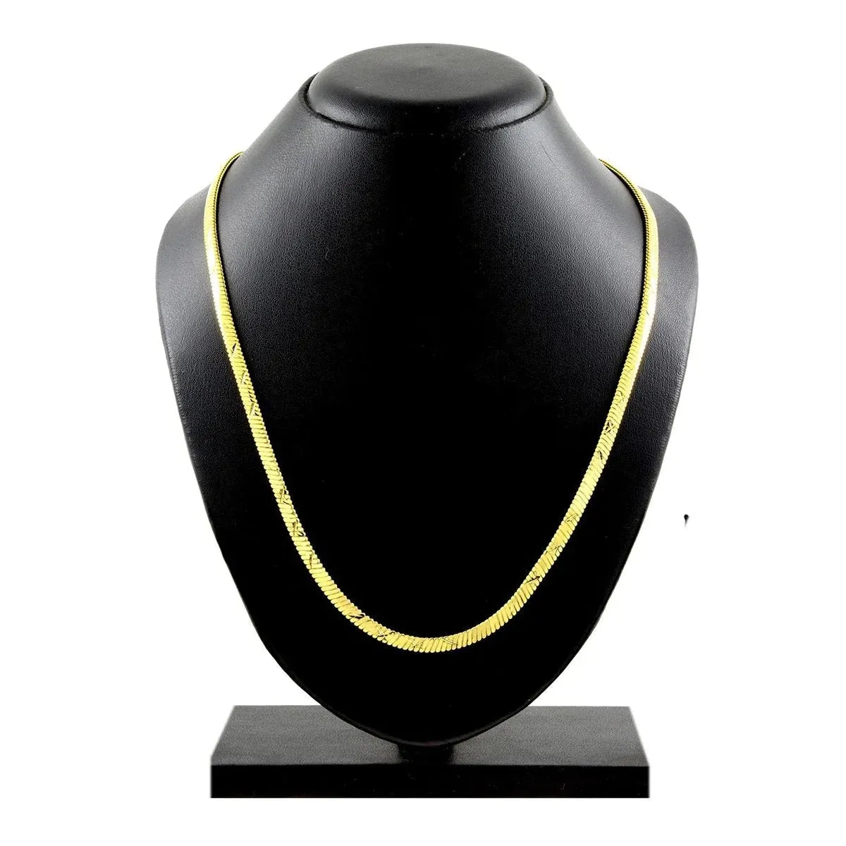 22K Gold 24-Inch Chain Crafted by Italian Designer from 316L Stainless Steel
