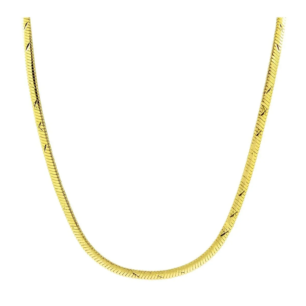 22K Gold 24-Inch Chain Crafted by Italian Designer from 316L Stainless Steel