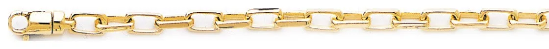 3.9mm Flat Elongated Rolo Chain Necklace