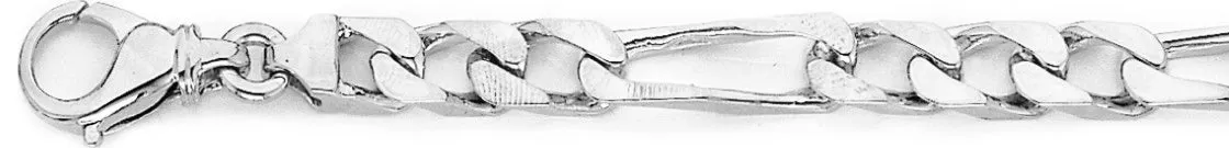 6.9mm Elogated Figaro Link Bracelet