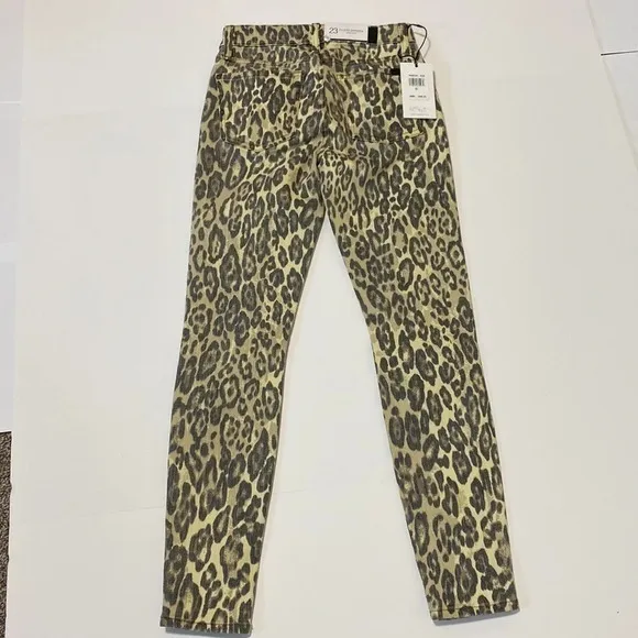 7 For All Mankind NWT Cheetah Print The Ankle Gwenevere Ankle Skinny Jeans 23