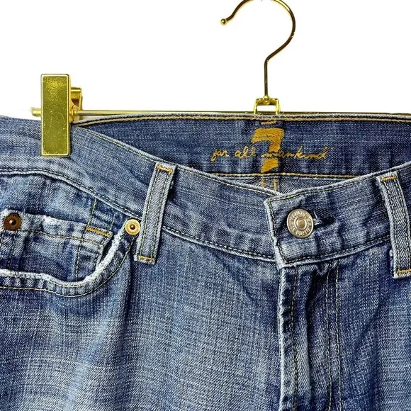 7 For All Mankind Original Bootcut Jeans in New York Dark Wash Size 28