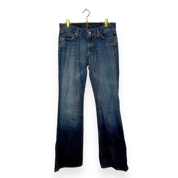 7 For All Mankind Original Bootcut Jeans in New York Dark Wash Size 28