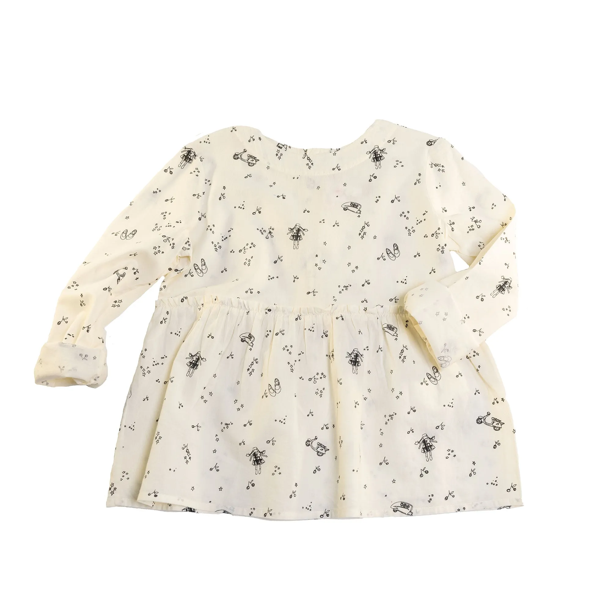 [8y] Bonpoint Girls White Peplum Blouse