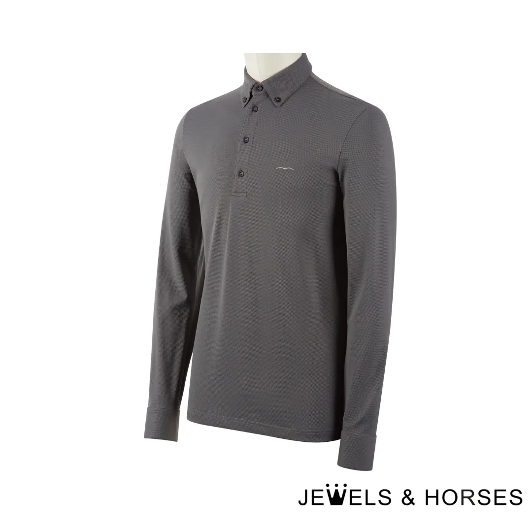 Animo Aroma Mens Long Sleeve Polo - Scoiattolo