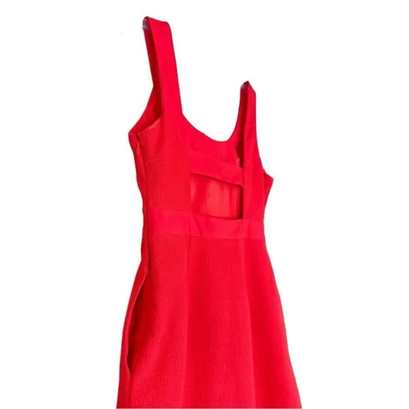 Anthropology Maeve Red Sleeveless Scoop-Neck Mini Dress Size 2