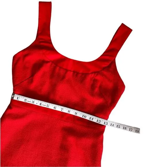 Anthropology Maeve Red Sleeveless Scoop-Neck Mini Dress Size 2