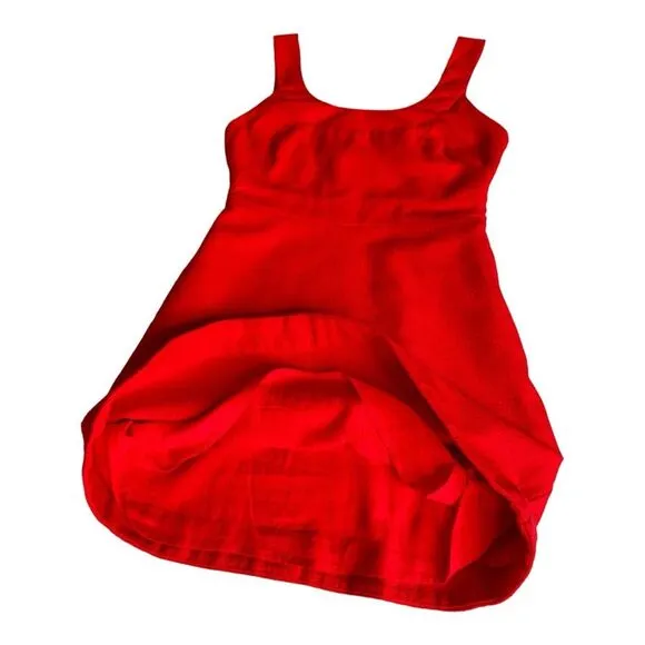 Anthropology Maeve Red Sleeveless Scoop-Neck Mini Dress Size 2