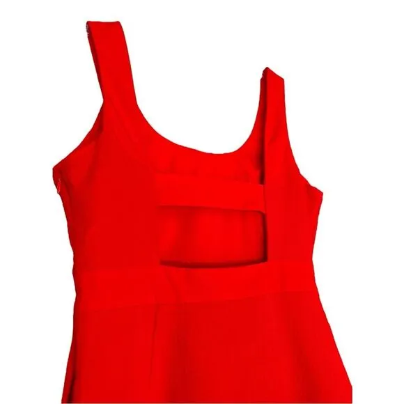 Anthropology Maeve Red Sleeveless Scoop-Neck Mini Dress Size 2
