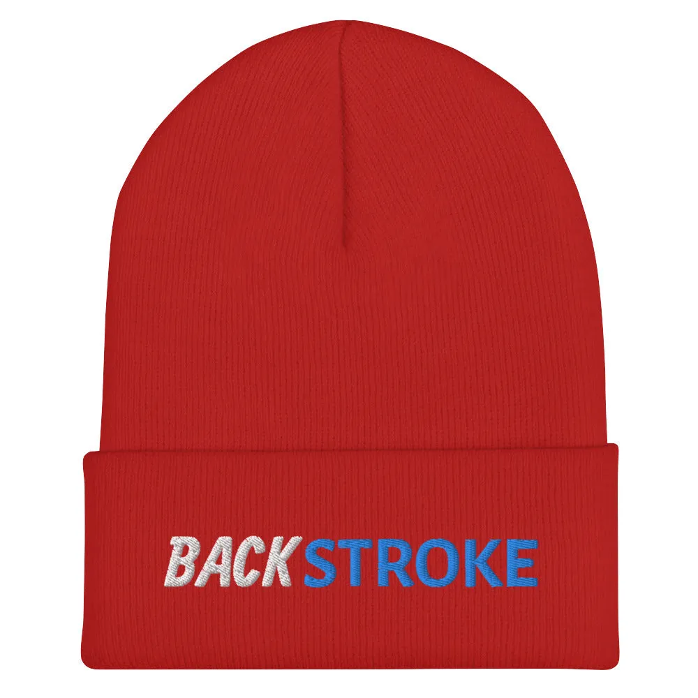 Backstroke Swimmers Embroidered Cuffed Beanie