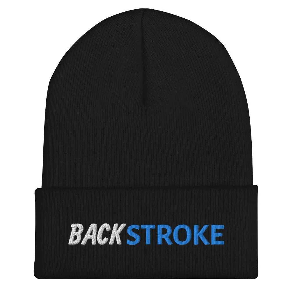 Backstroke Swimmers Embroidered Cuffed Beanie
