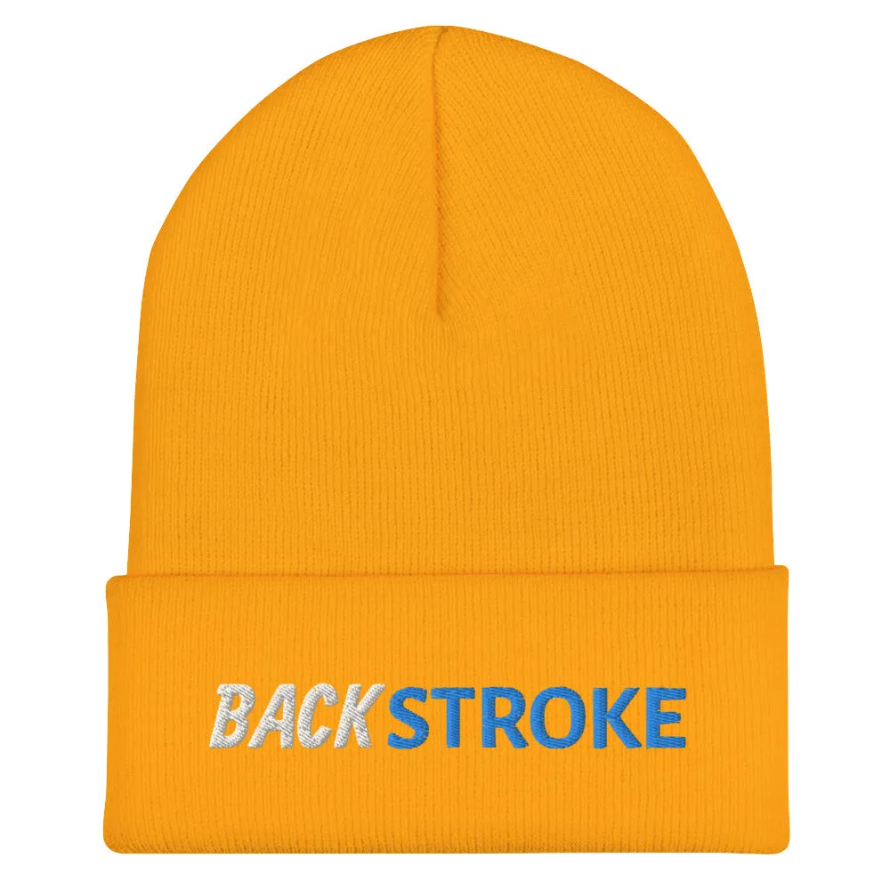 Backstroke Swimmers Embroidered Cuffed Beanie