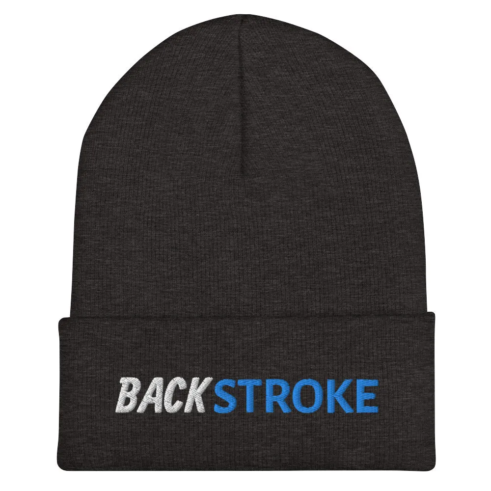 Backstroke Swimmers Embroidered Cuffed Beanie