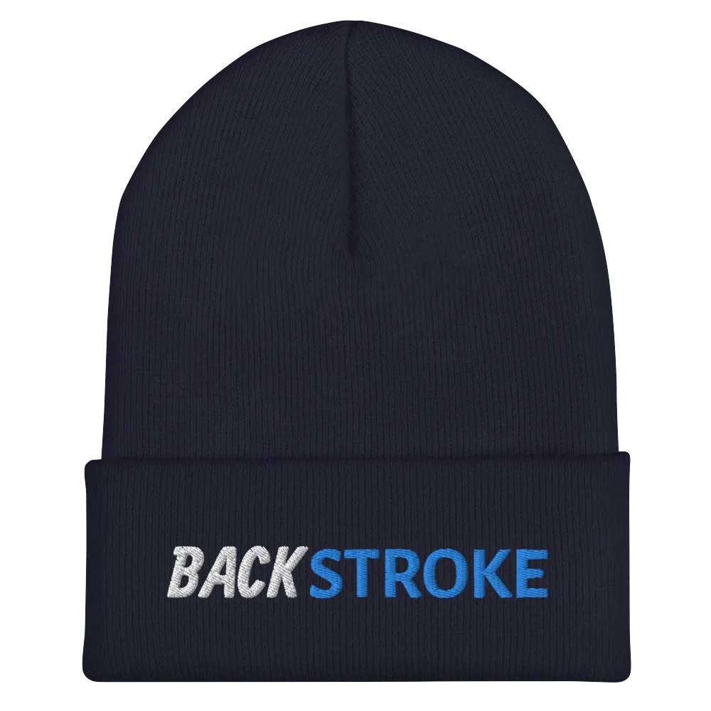 Backstroke Swimmers Embroidered Cuffed Beanie