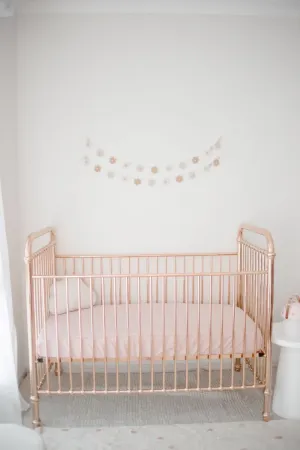 Bambella 2-in-1 Waterproof Cot Sheet & Mattress Protector | Lullaby Pink
