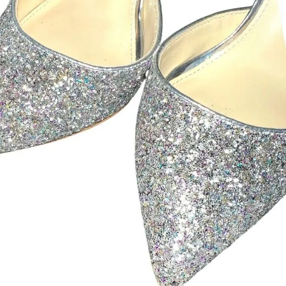 Betsey Johnson Avery…gorgeous silver sparkling heels!!