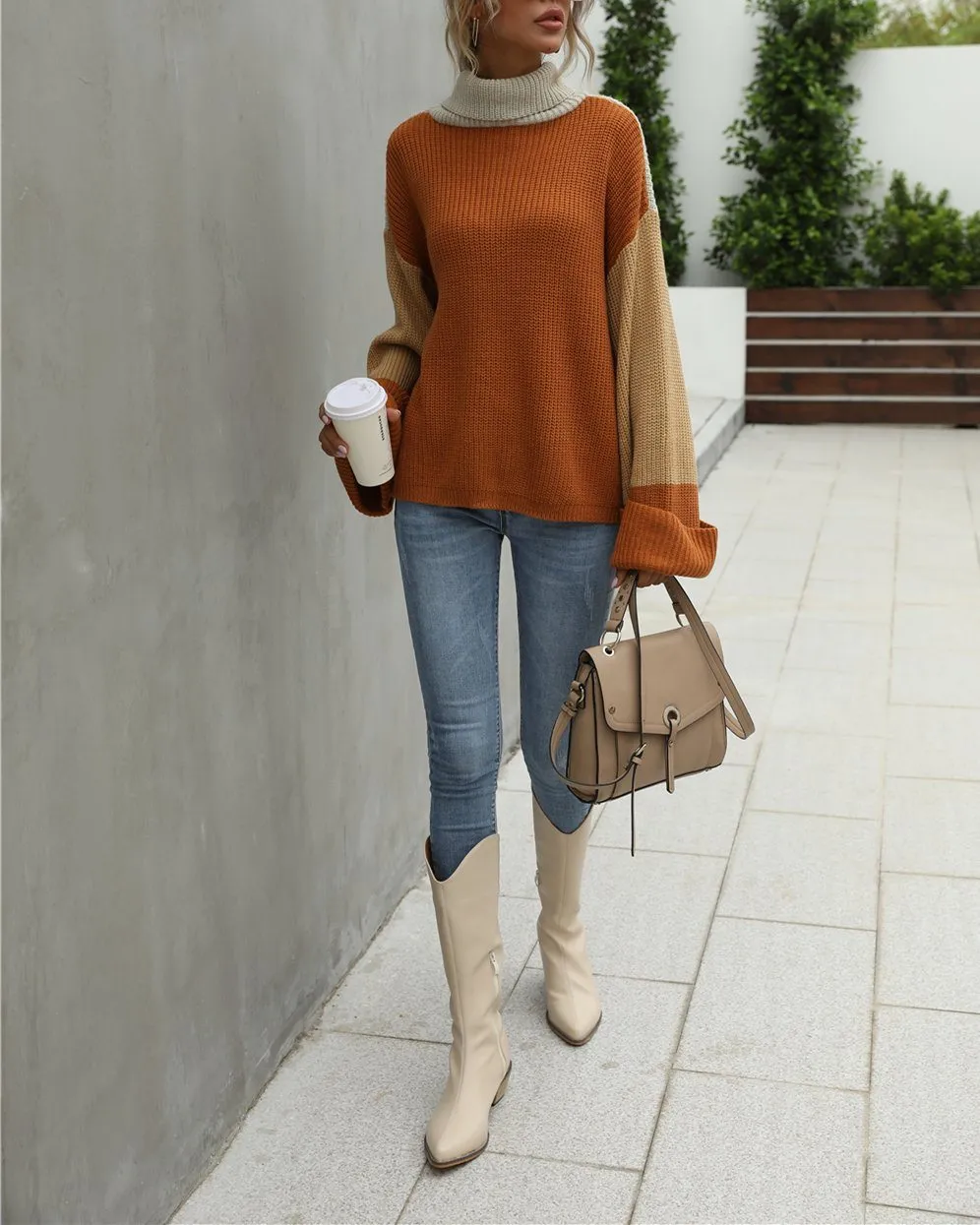 Big Ben Colorblock Turtleneck Sweater