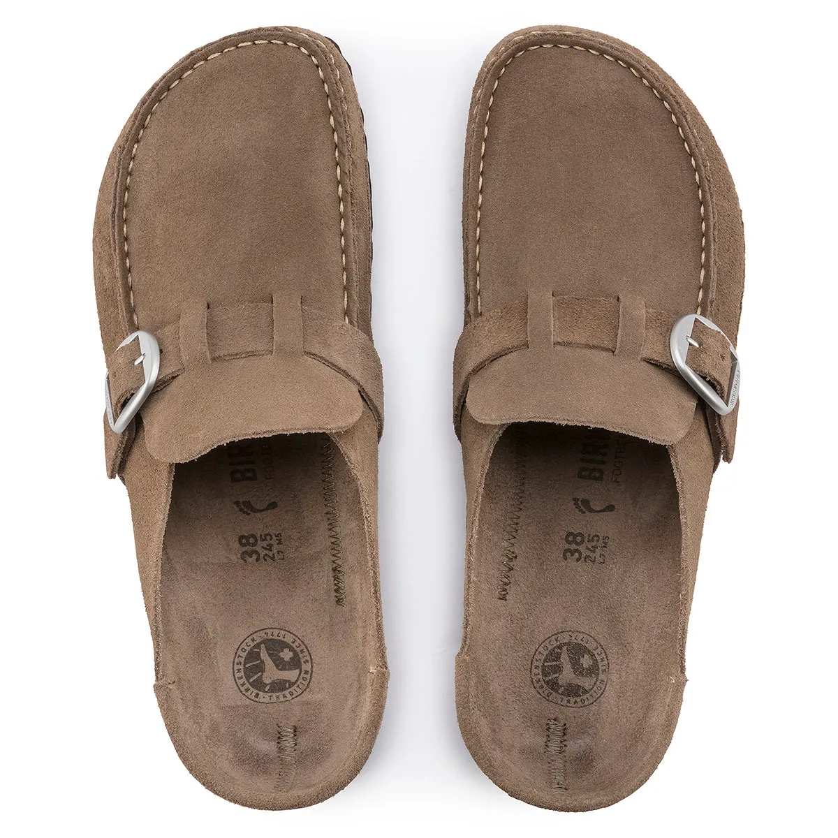 Birkenstock 1019462 Women's Buckley Gray Taupe Suede