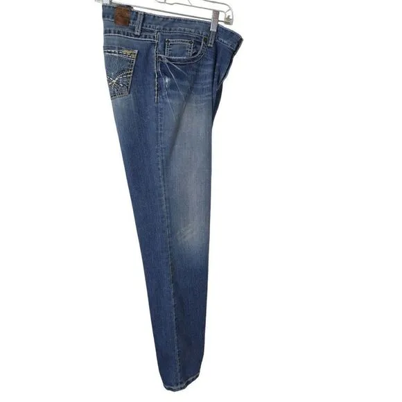 BKE Women's Jeans 34&quot; Kate Stretch Mid Rise Denim Blue Jeans 34&quot; x 31.5&quot;