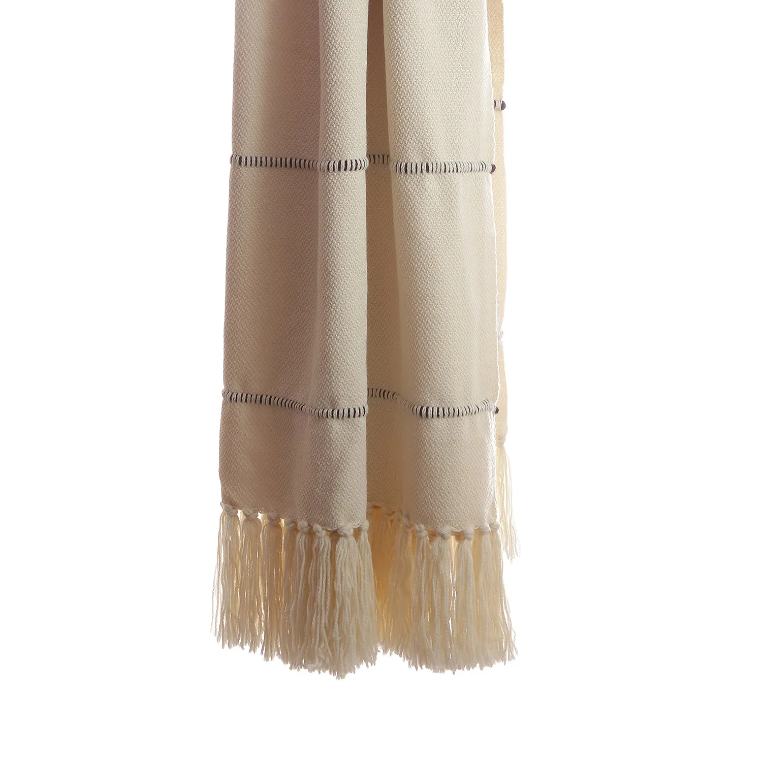 Black Multi Striped Throw Blanket