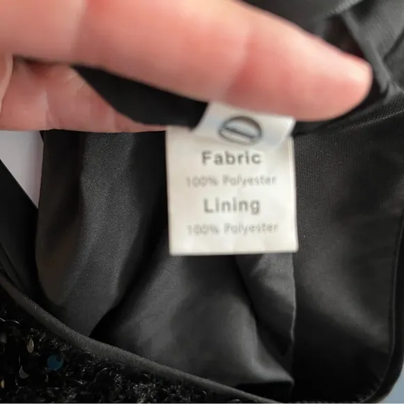 Black Sequin Pencil Skirt