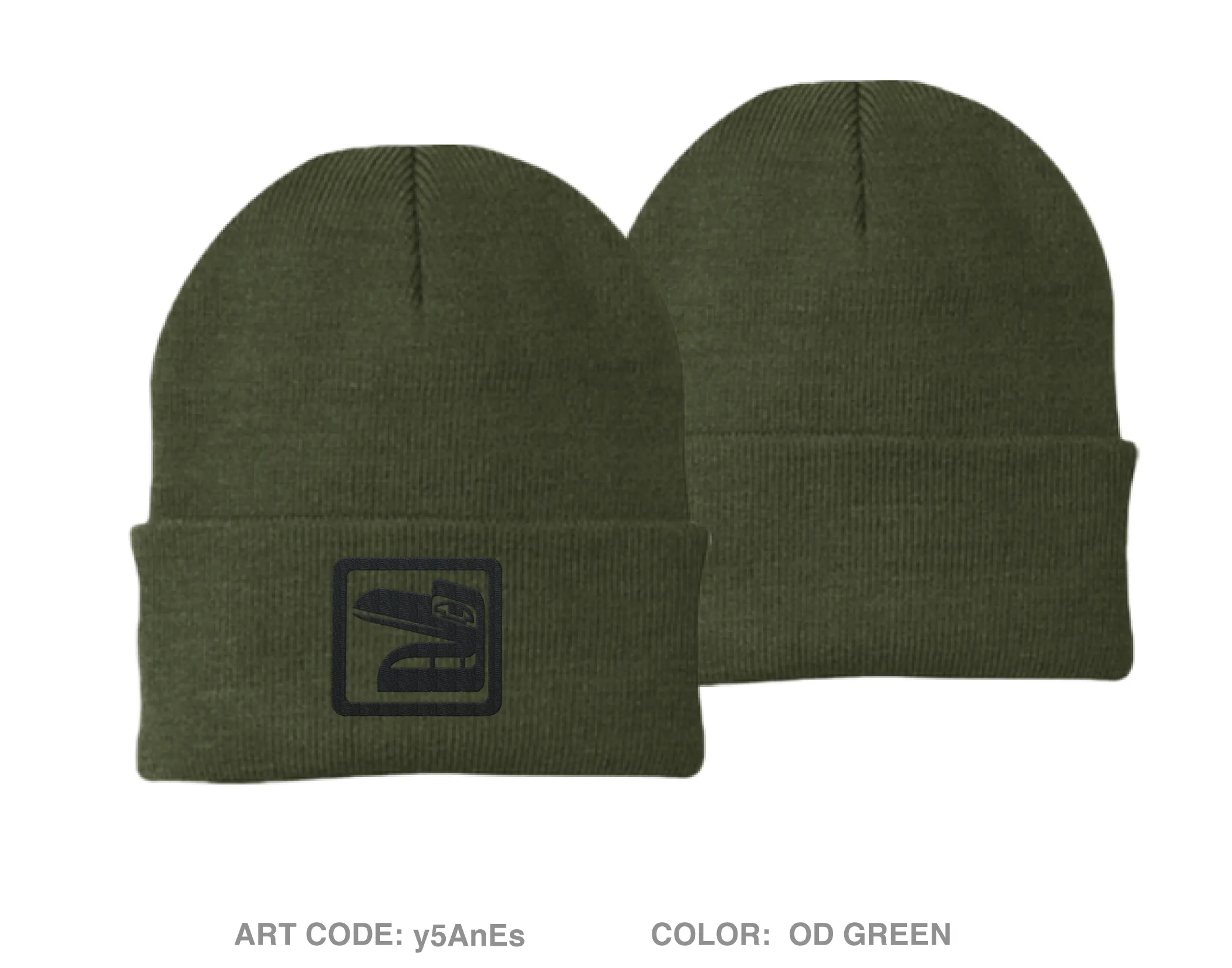 BOLD COMPANY, 1ST BN 161ST INFANTRY REGIMENT Embroidered Knit Beanie - y5AnEs