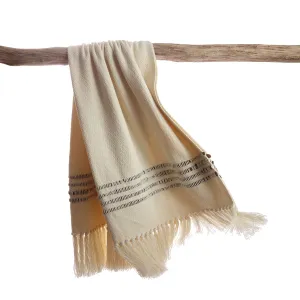 Brown Striped Decorative Throw Blanket