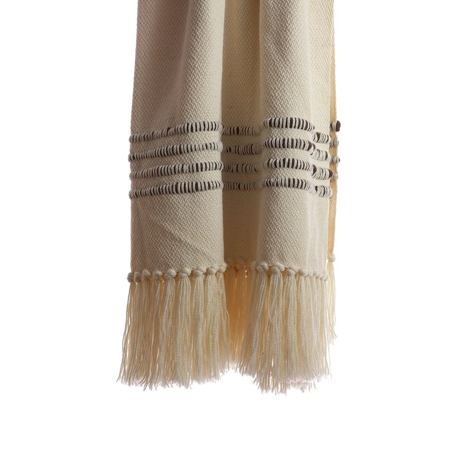 Brown Striped Decorative Throw Blanket