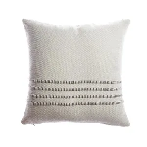 Brown Striped Square Pillow