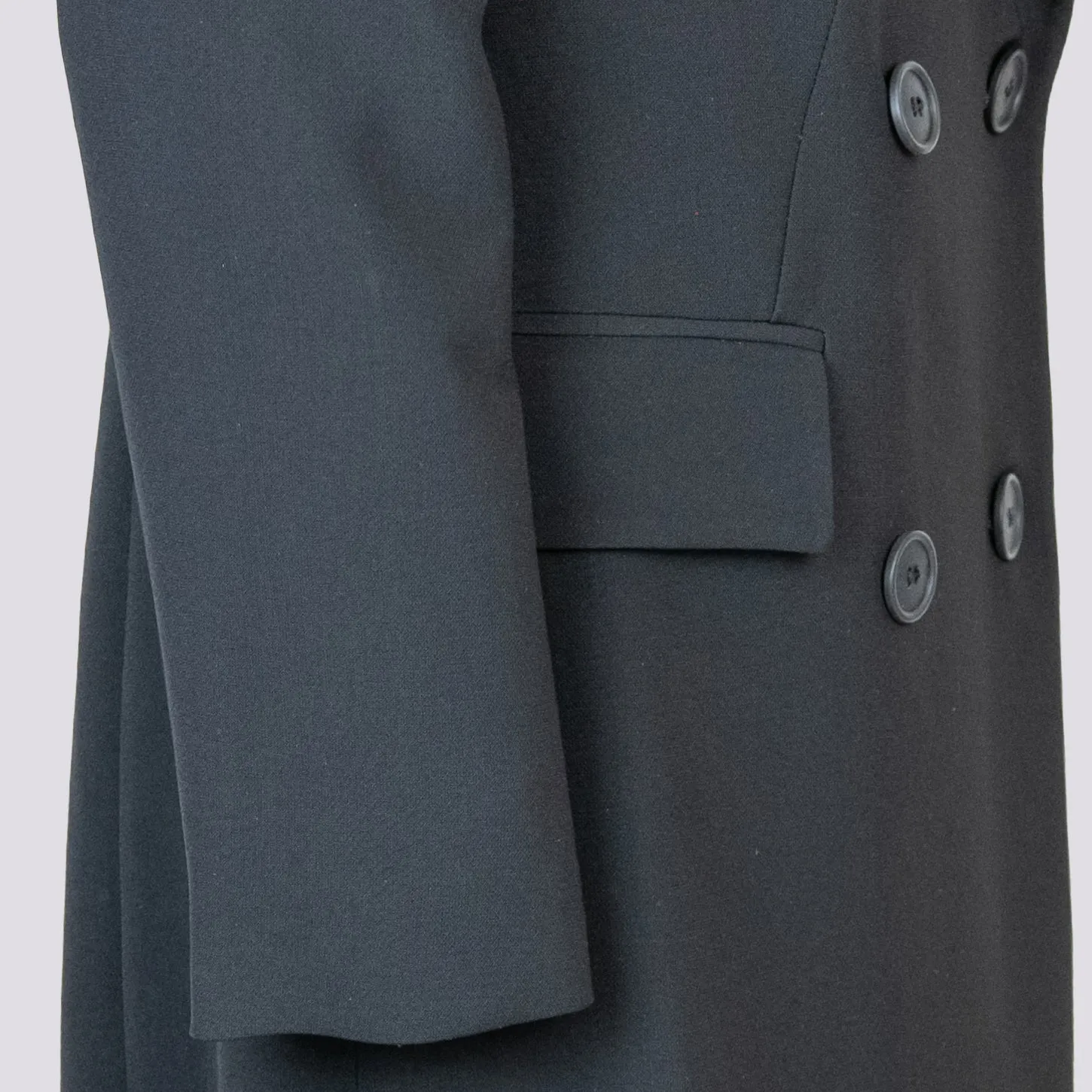 CAPPOTTO DOPPIOPETTO  CON SPACCO LATERALE NERO