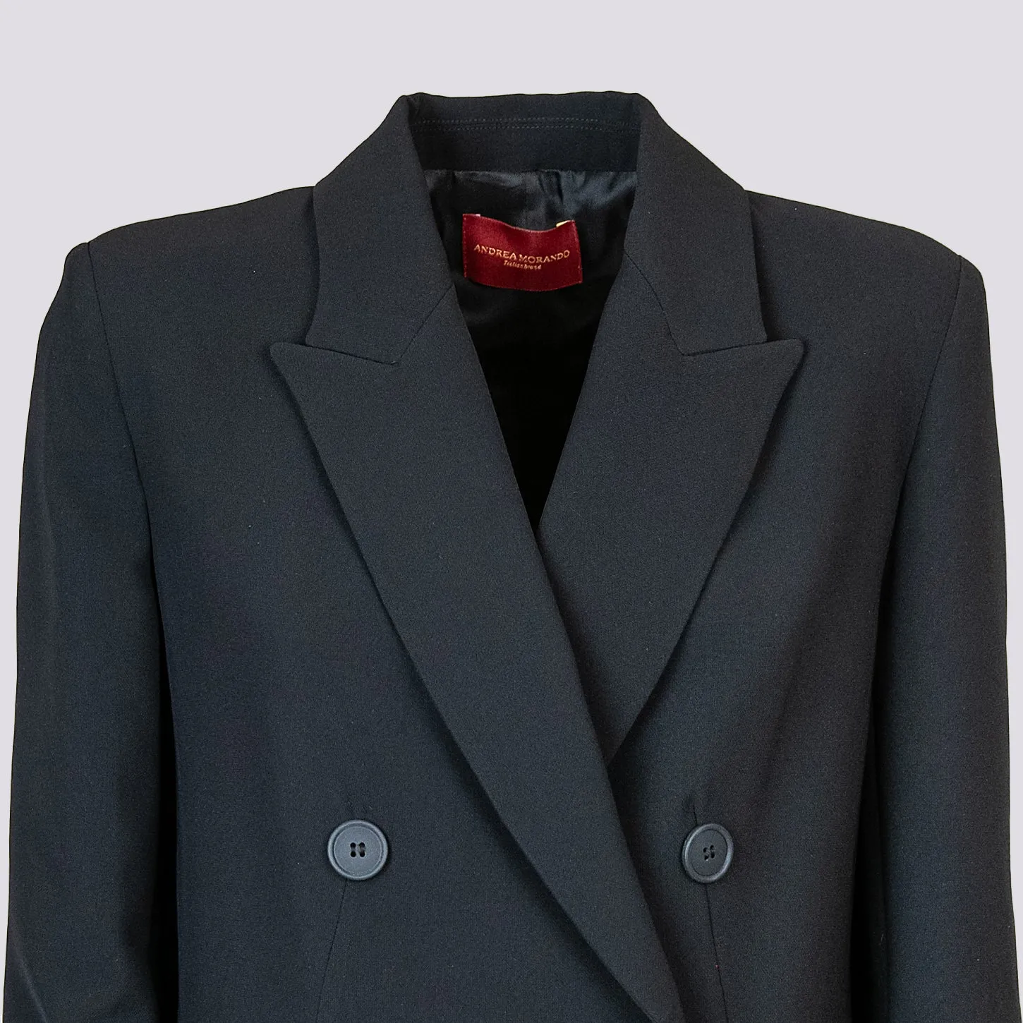 CAPPOTTO DOPPIOPETTO  CON SPACCO LATERALE NERO