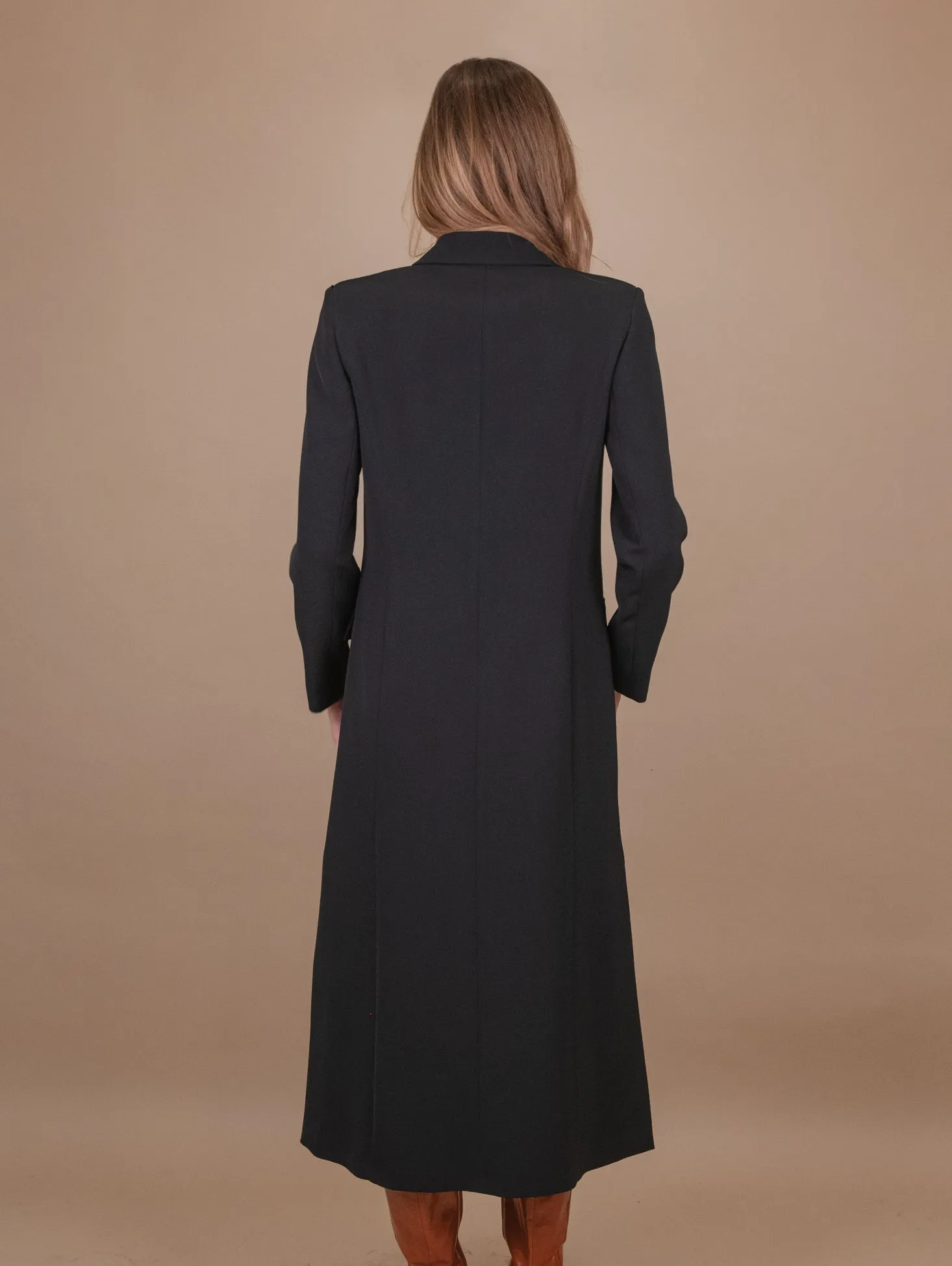 CAPPOTTO DOPPIOPETTO  CON SPACCO LATERALE NERO
