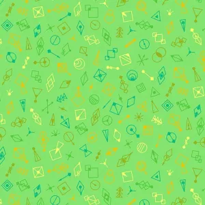 Century Prints - Deco Glo II Honeydew Green Glitter Fabric CS-787-G