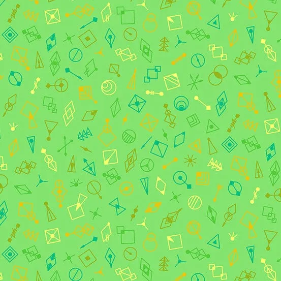 Century Prints - Deco Glo II Honeydew Green Glitter Fabric CS-787-G