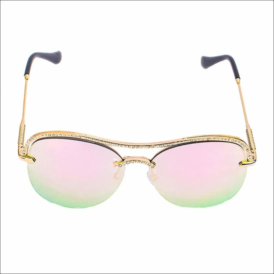 Chilton Golden Pink Green Tinted Sunglasses