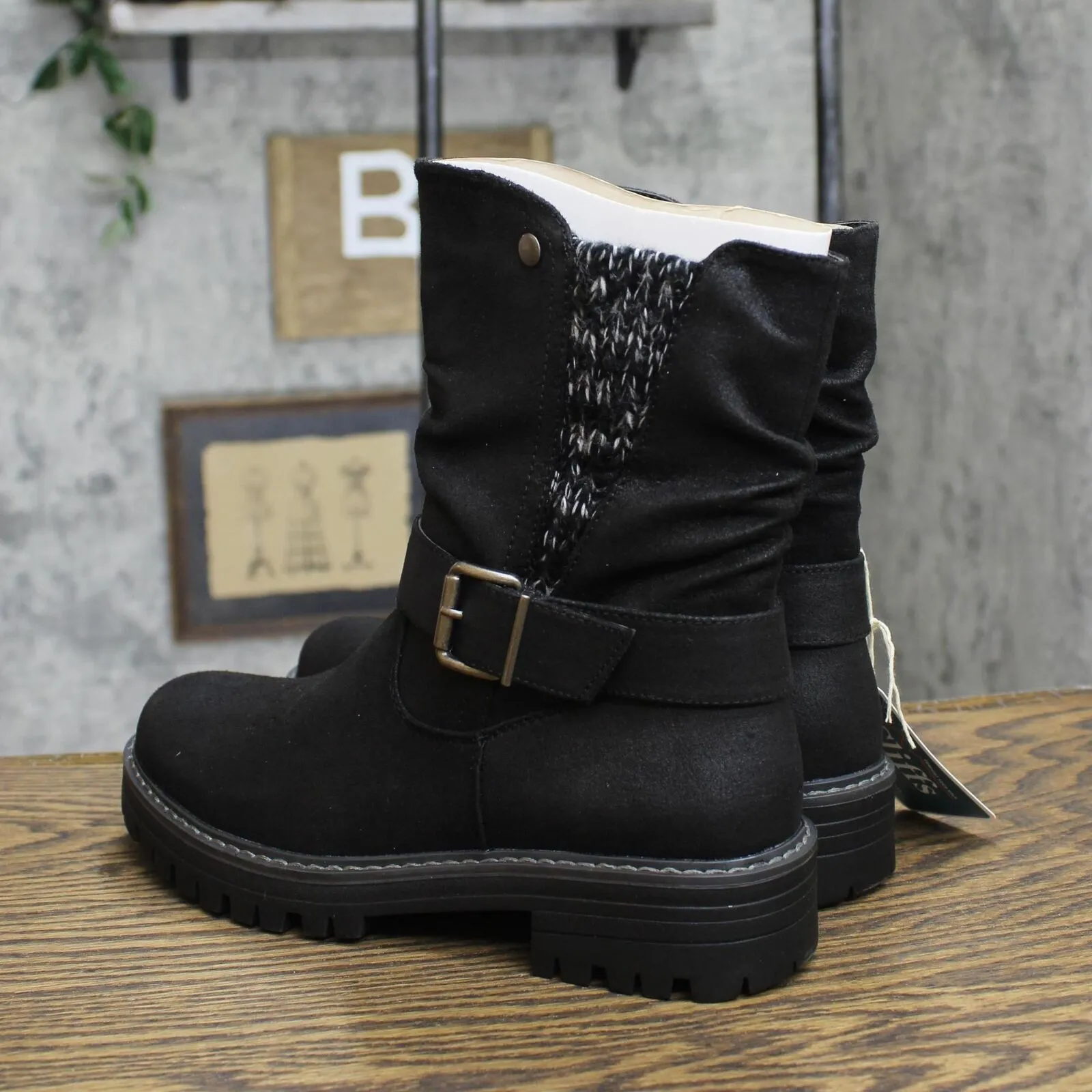 Cliffs By White Mountain Women's Mingle Mid-Shaft Boots Black / Fabric 6.5M