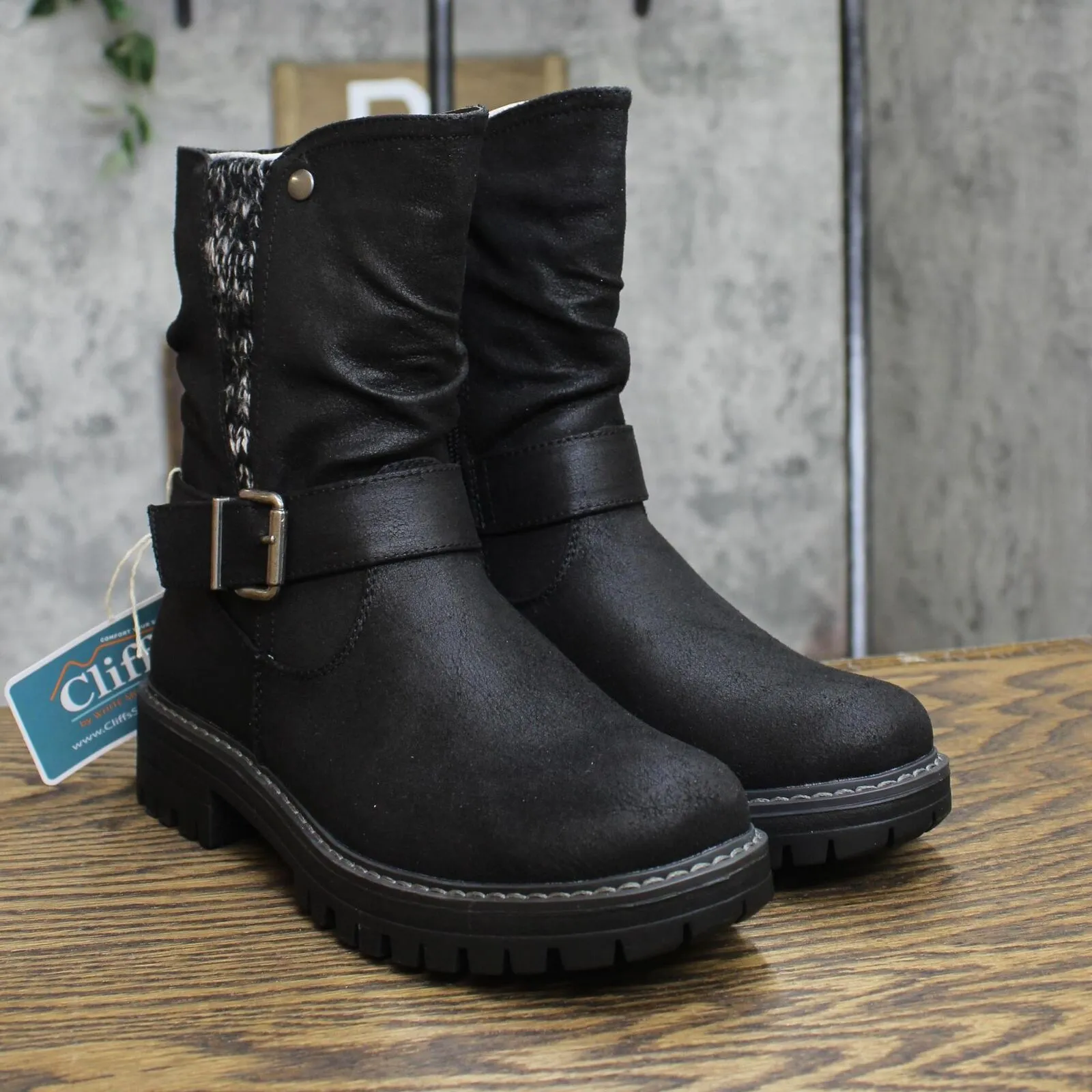 Cliffs By White Mountain Women's Mingle Mid-Shaft Boots Black / Fabric 6.5M