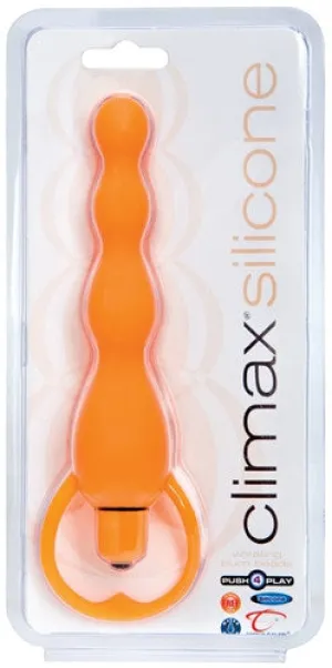 Climax Silicone Vibrating Anal Beads Orange