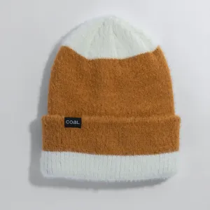 Coal The Solstice Fuzzy Knit Beanie - Burnt Orange/Off White