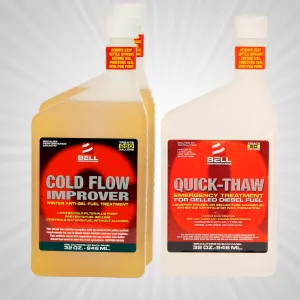 Cold Weather Fuel Bundle #1: Cold Flow Improver For Diesel & Quick Thaw Diesel Rescue Treatment