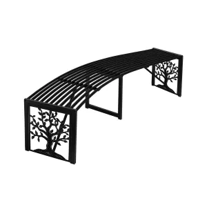 Curved Metal Bench Tree of Life,8mb153