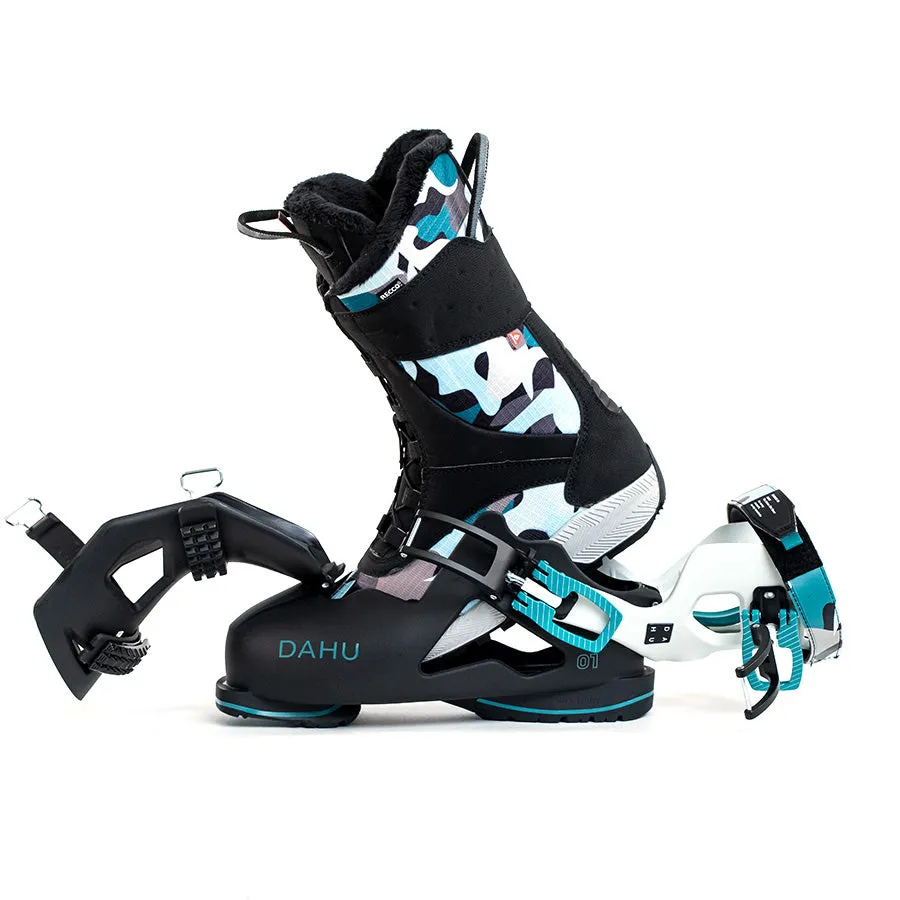 DAHU Ecorce 01 ski boots - Womens - Black Blue Camo